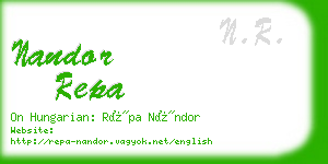 nandor repa business card